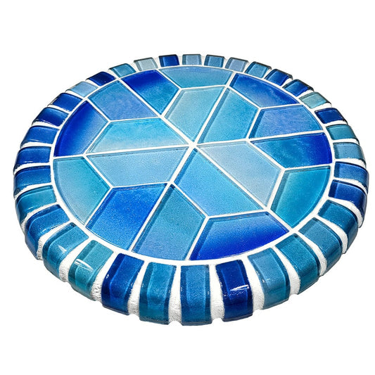 Crystal Waters Surf 12.5" Barstool Tops Ocean Pool Mosaics