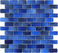 Deep Sea Blue 1x2 Offset Glass Tile Ocean Pool Mosaics