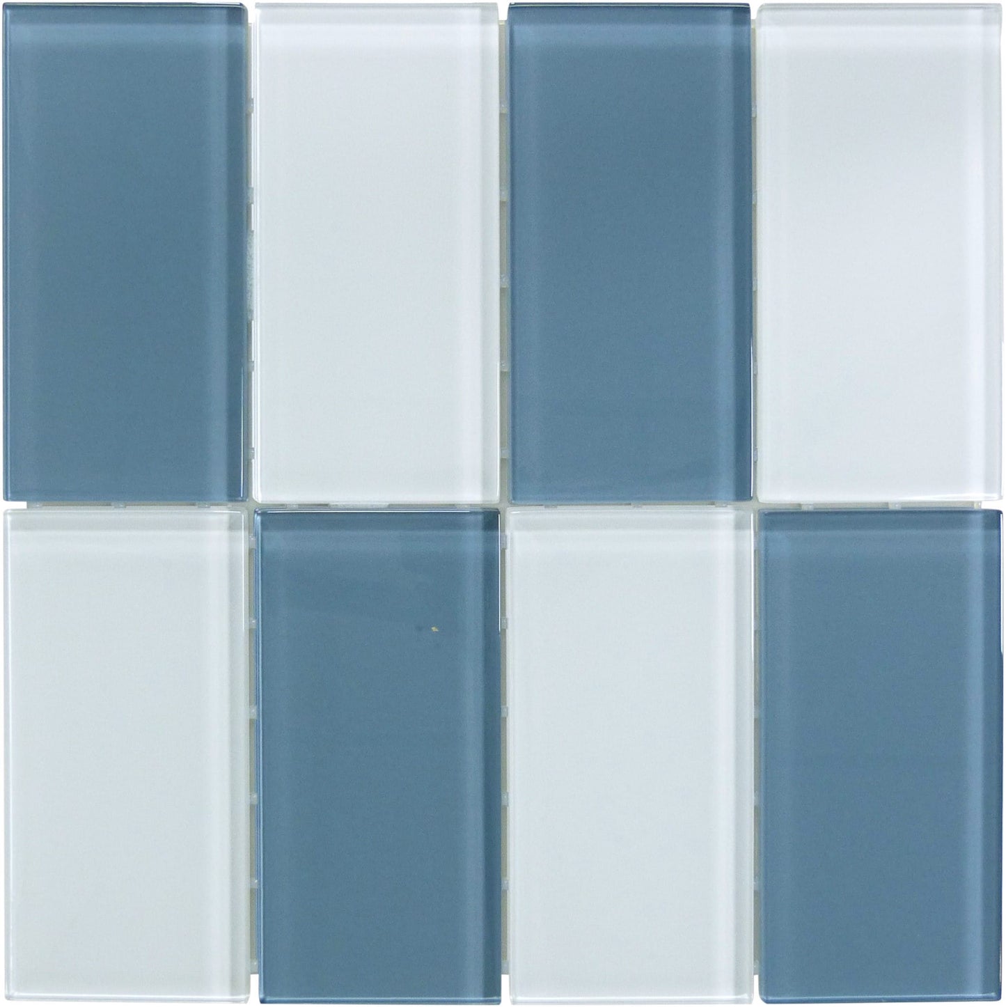 Hampton Slate Blue 3x6 Glossy Glass Tile Ocean Pool Mosaics
