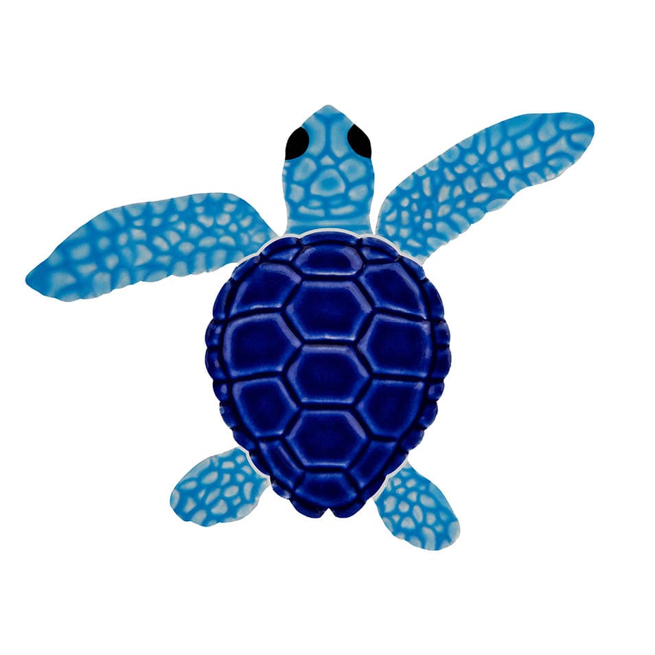 Loggerhead Turtle A Mini Blue Porcelain Mosaics Pool Tile Ocean Pool Mosaics