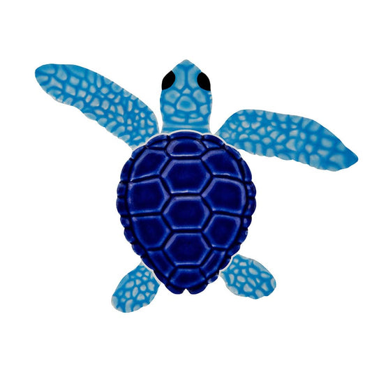 Loggerhead Turtle C Mini Blue Porcelain Mosaics Pool Tile Ocean Pool Mosaics