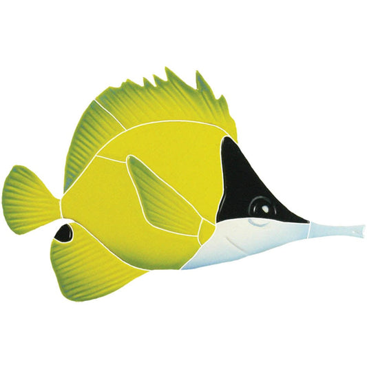 Long Nosed Butterflyfish 6x8 Porcelain Mosaics Pool Tile Ocean Pool Mosaics