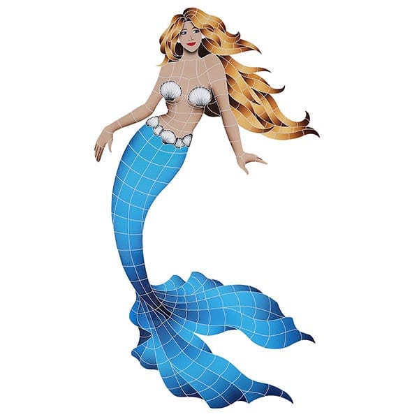 Mermaid 60x34 Porcelain Mosaics Pool Tile Ocean Pool Mosaics