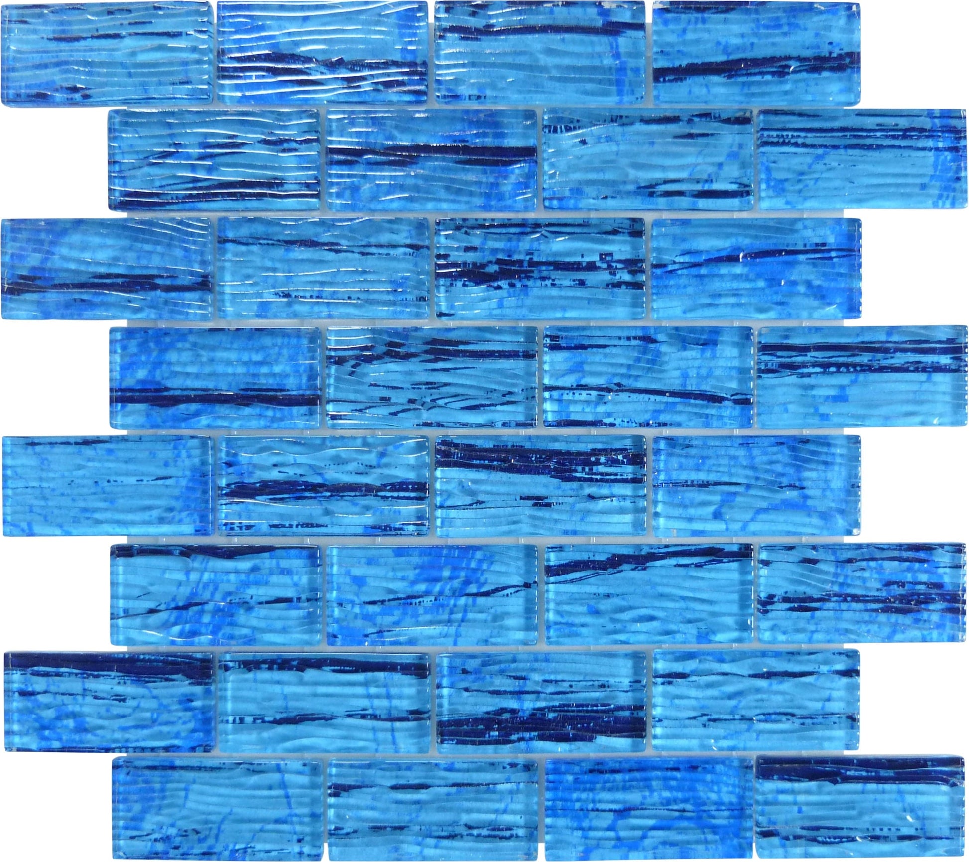 Mirage Cayman Blue Wave Glossy Glass Tile Ocean Pool Mosaics