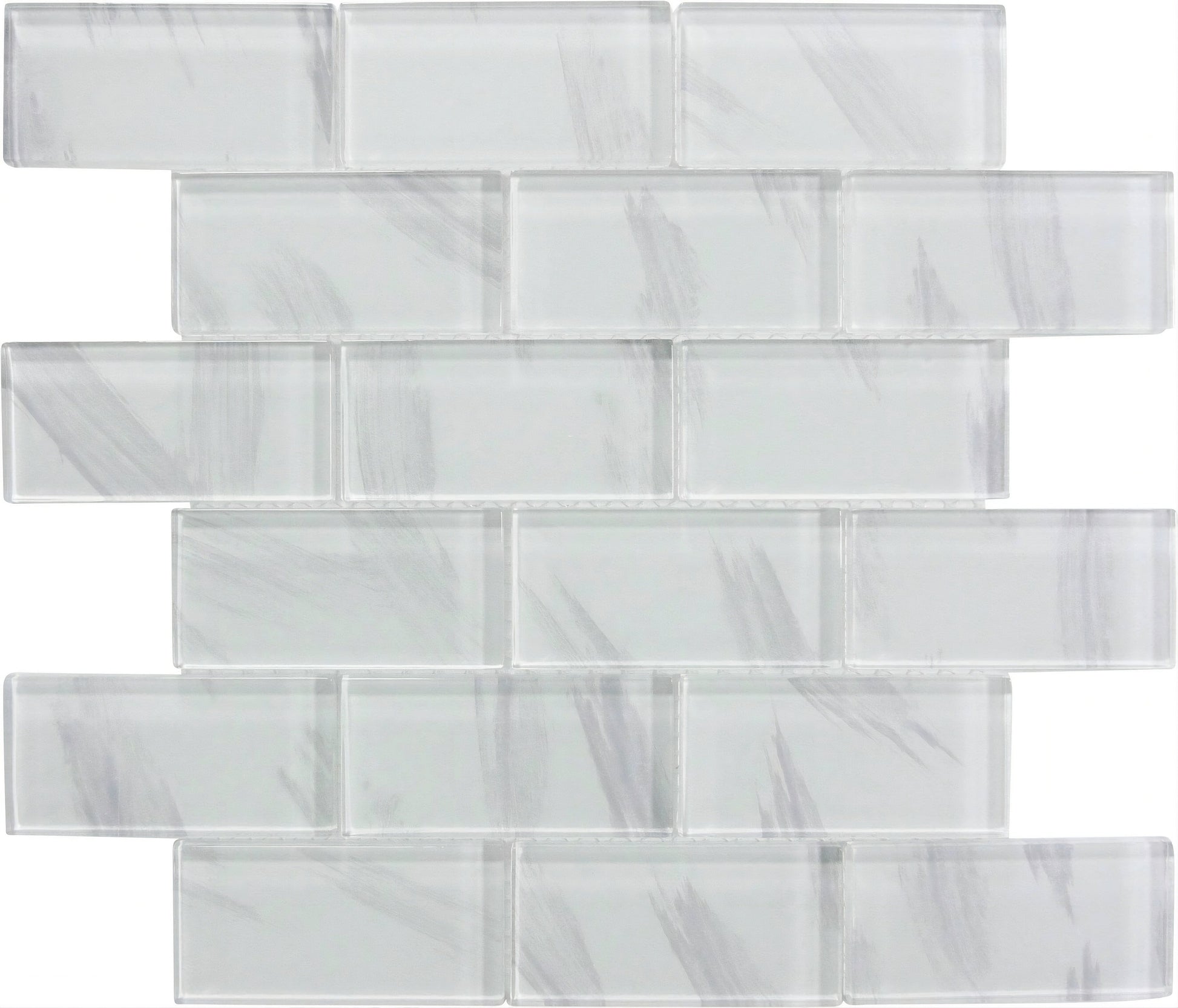 Pacific Pearl 2x4 Glossy Glass Subway Tile Ocean Pool Mosaics