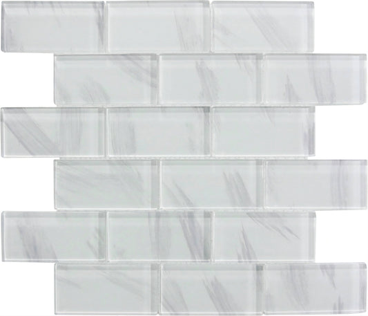Pacific Pearl 2x4 Glossy Glass Subway Tile Ocean Pool Mosaics