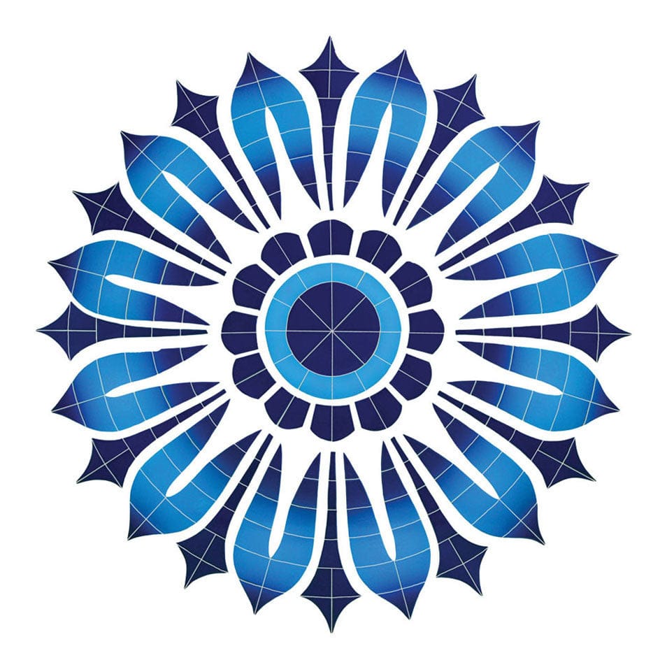 Provincial Medallion 48x48 Porcelain Mosaics Pool Tile Ocean Pool Mosaics