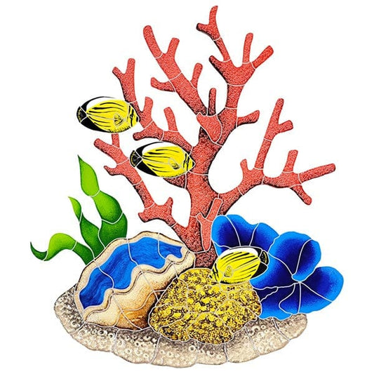 Reef Coral 24x20 Porcelain Mosaics Pool Tile Ocean Pool Mosaics