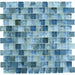 Shadow Blue 1x1 Offset Glass Tile Ocean Pool Mosaics