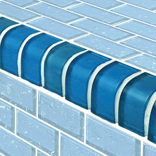 Galaxy Trim Blue Glass Tile Ocean Pool Mosaics