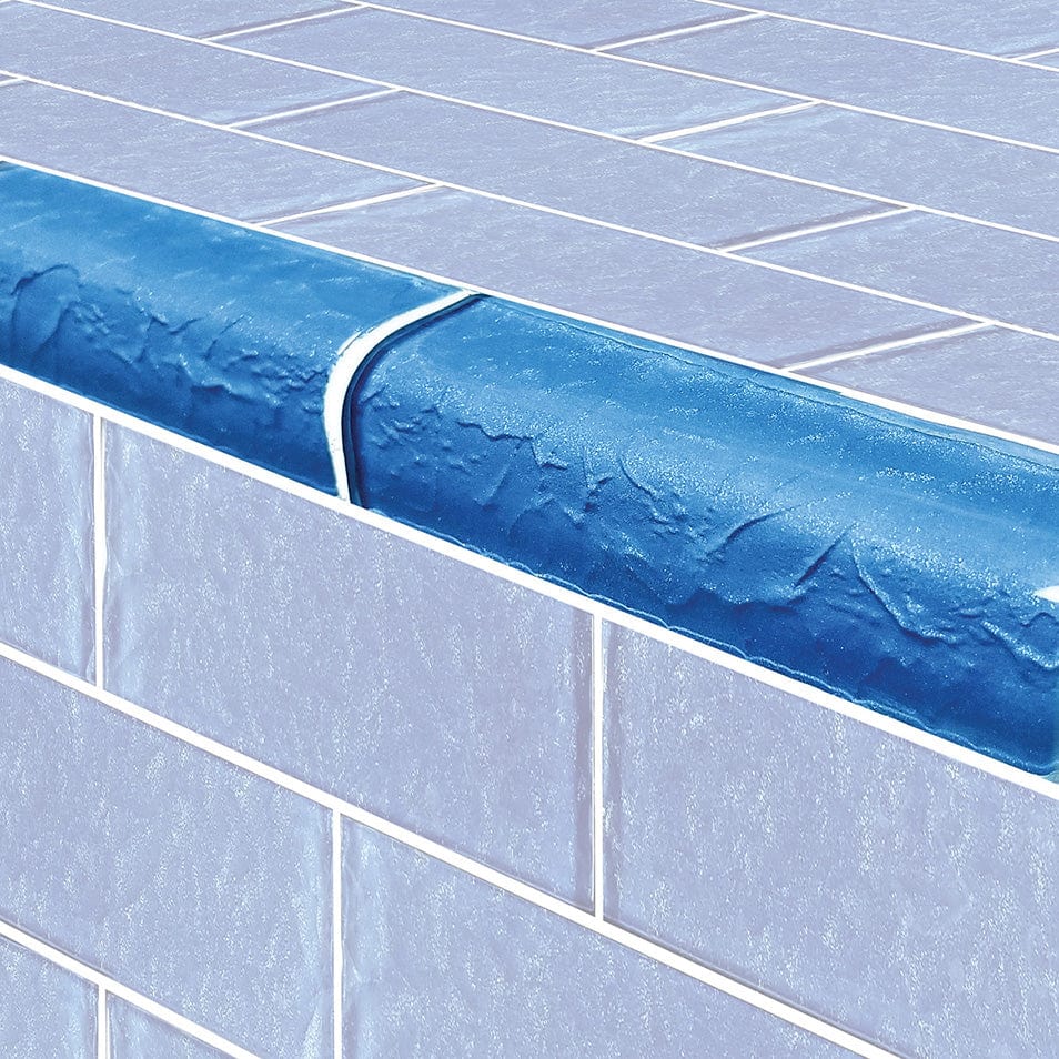 Moonscape Trim Blue Glass Tile Ocean Pool Mosaics