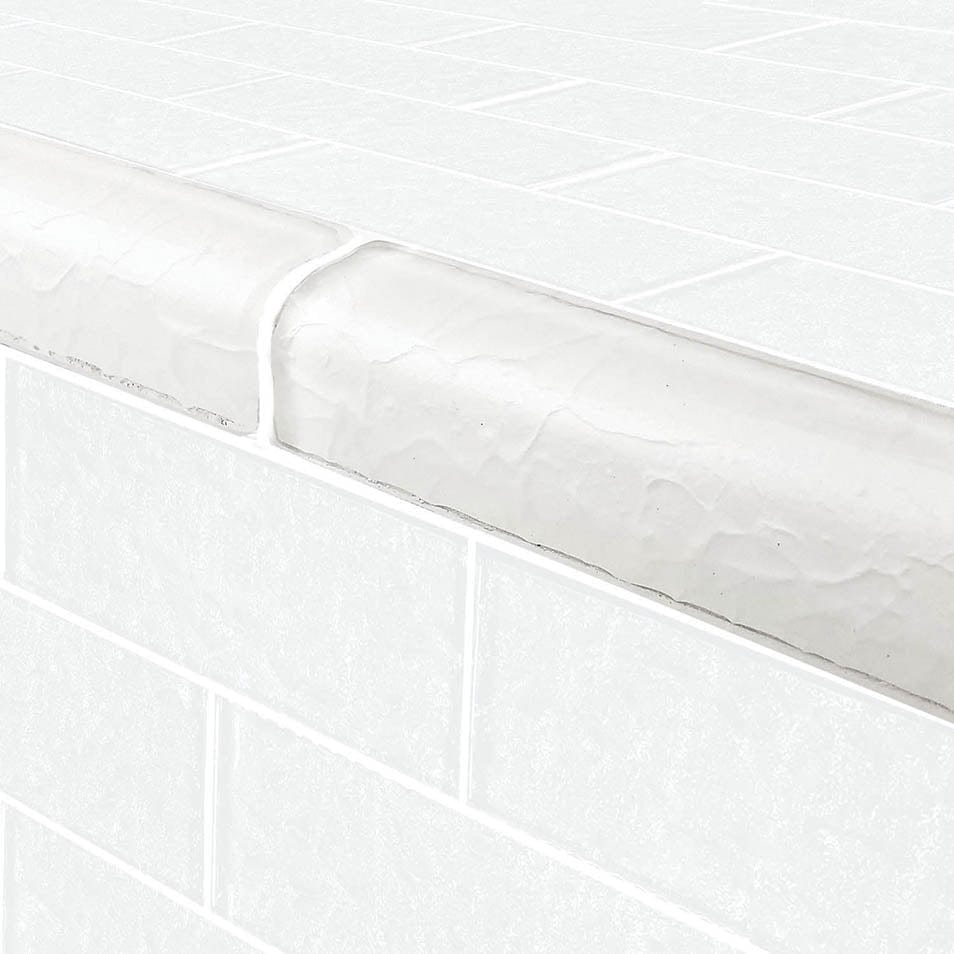 Moonscape Trim White Glossy Glass Tile Ocean Pool Mosaics
