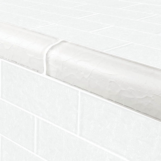 Moonscape Trim White Glossy Glass Tile Ocean Pool Mosaics