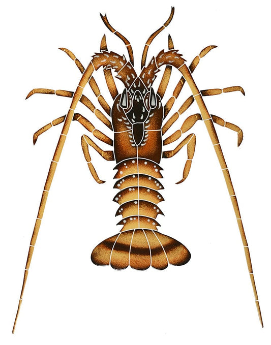 Spiny Lobster 24x18 Porcelain Mosaics Pool Tile Ocean Pool Mosaics