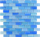 Surf Blue 1x2 Offset Glass Tile Ocean Pool Mosaics
