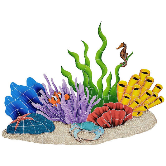 Tropical Reef 27x35 Porcelain Mosaics Pool Tile Ocean Pool Mosaics