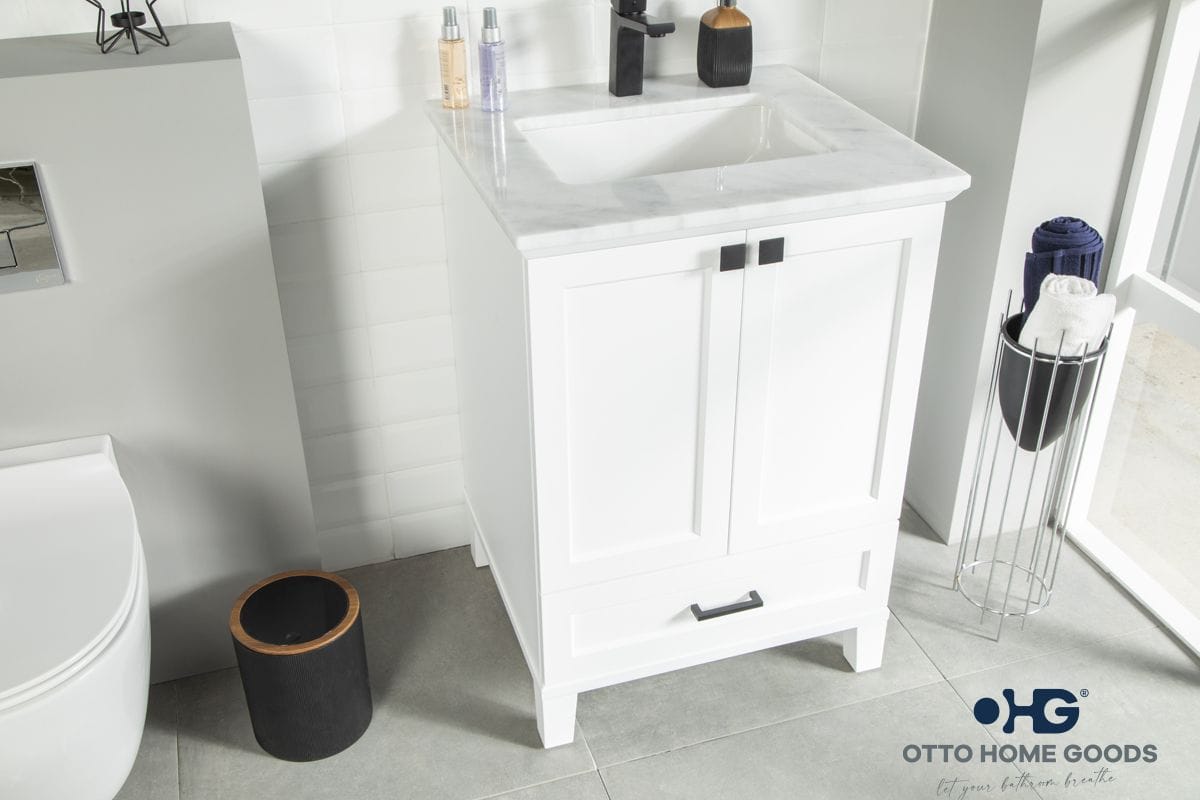 Paloma 24" Dark Grey Quartz Top Vanity with Single Hole Otto Home Goods
