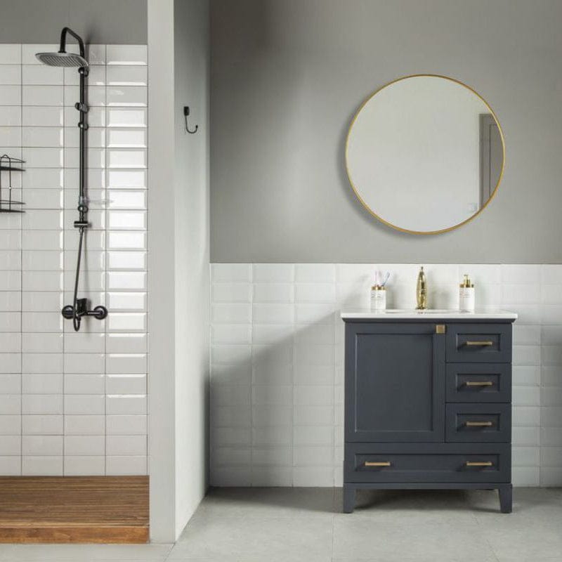 Paloma 30" Dark Grey Quartz Top Vanity Otto Home Goods