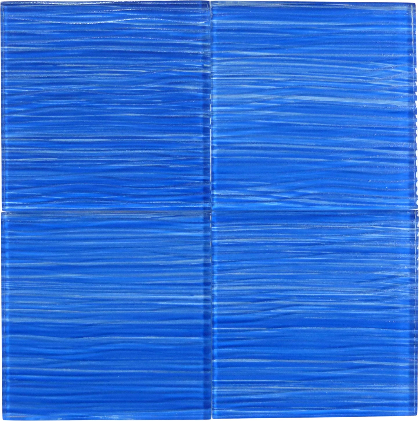 Barbados Electric Blue Wave 6x6 Glossy Glass Tile Quest