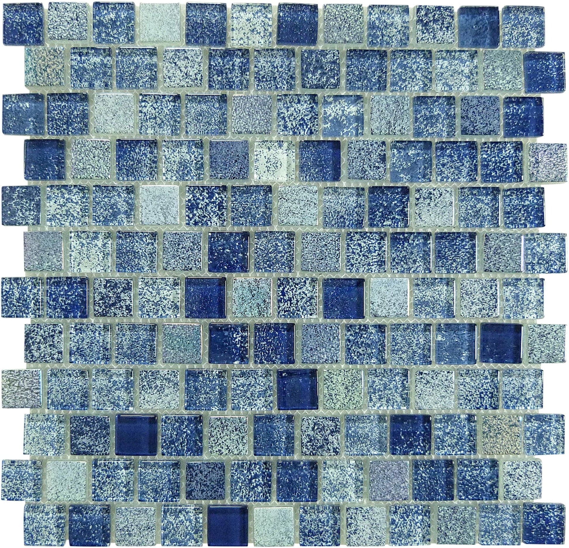 Essence Blue 1x1 Offset 3D Glossy and Iridescent Glass Tile Quest