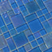Heaven Turquoise Square Glossy and Iridescent Glass Tile Quest