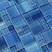 Horizon Blue Square Glossy Glass Tile Quest