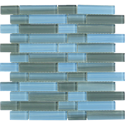 Horizon Grey Linear Glossy Glass Tile Quest