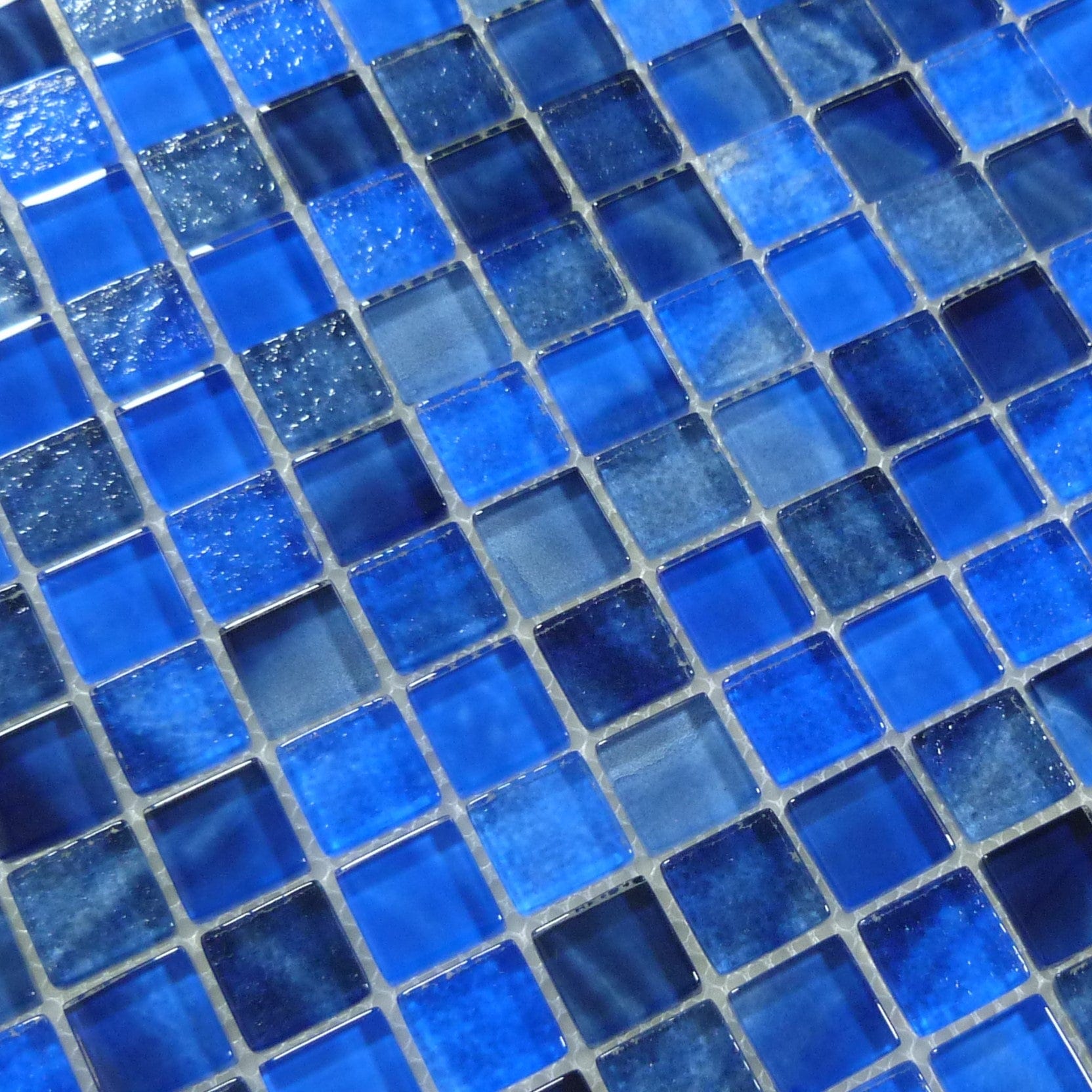 Ocean Dark Blue 1x1 Glossy Glass Tile Quest