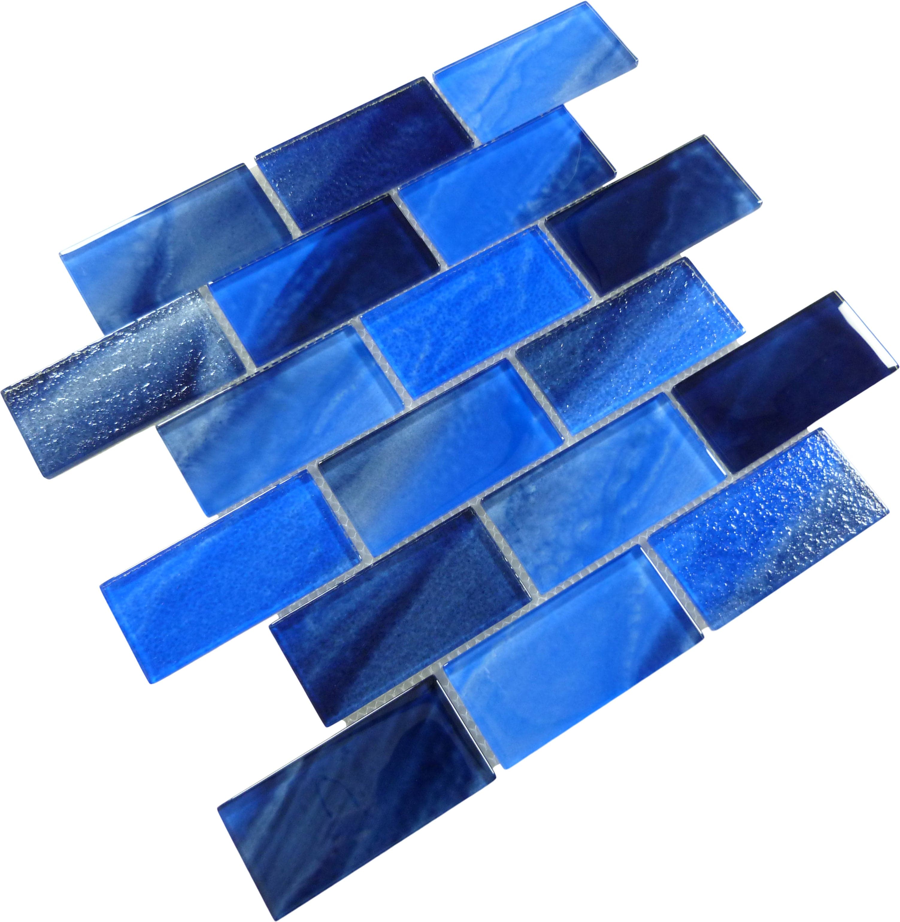 Ocean Dark Blue 2x4 Glossy Glass Tile Quest