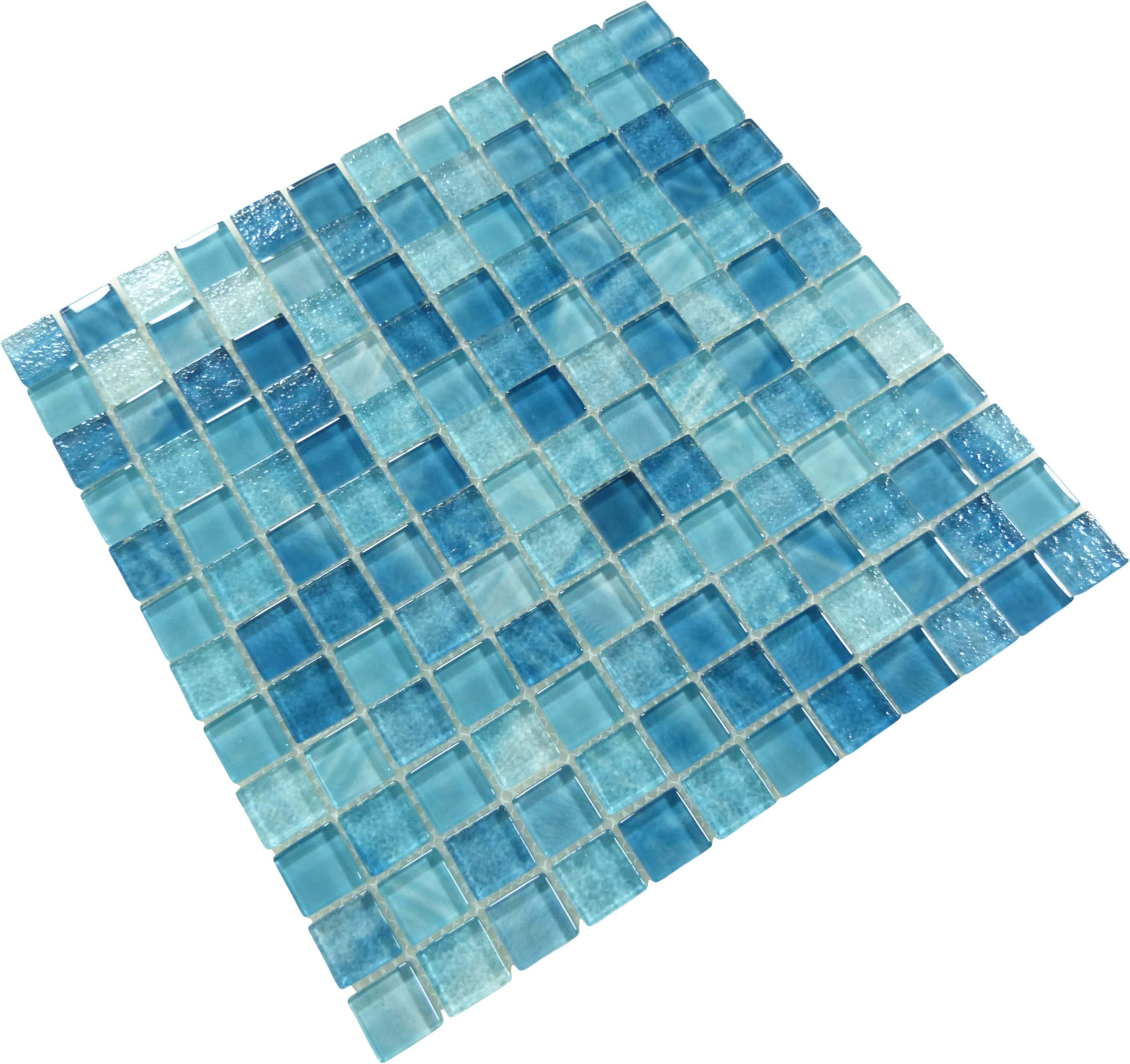 Ocean Sky Blue 1x1 Glossy Glass Tile Quest