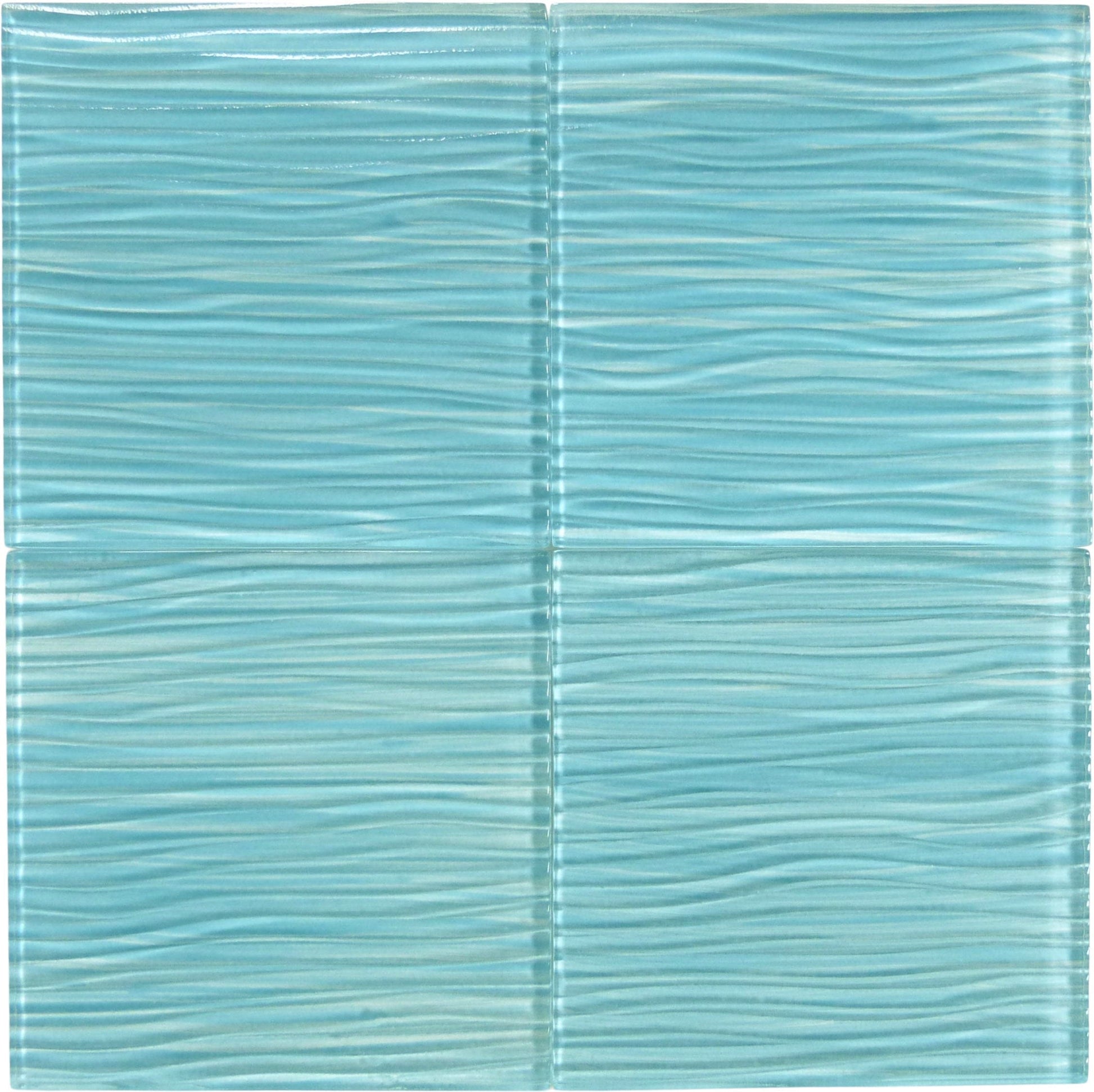 Sea Blue Wave 6x6 Glossy Glass Tile Quest