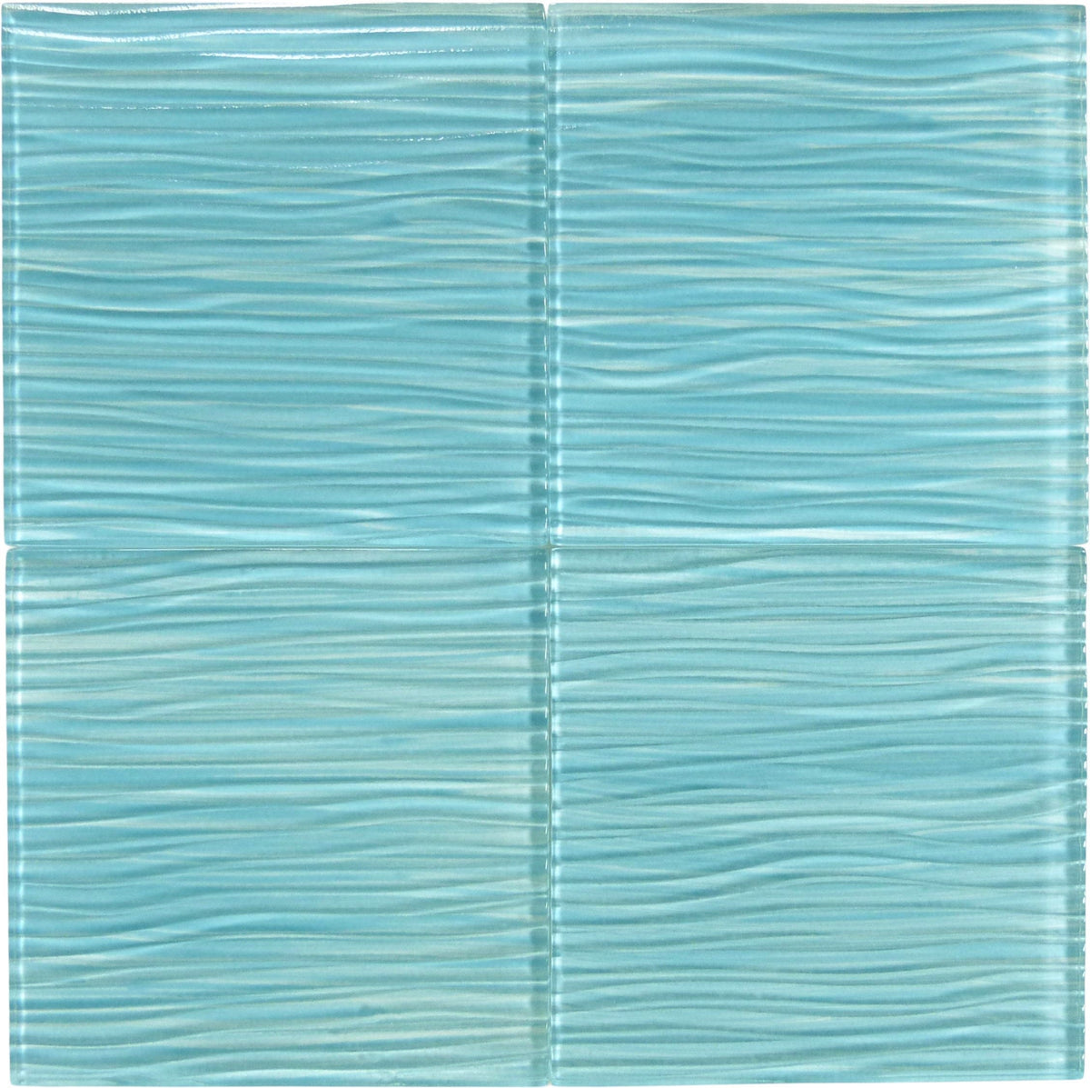 Sea Blue Wave 6x6 Glossy Glass Tile | Oasis