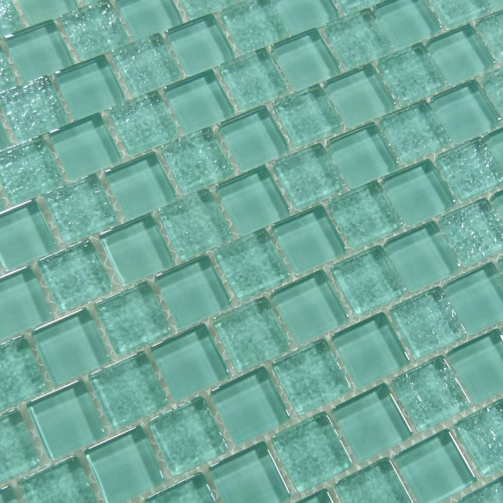 Serenity Aqua 1x1 Offset Glass Tile Quest