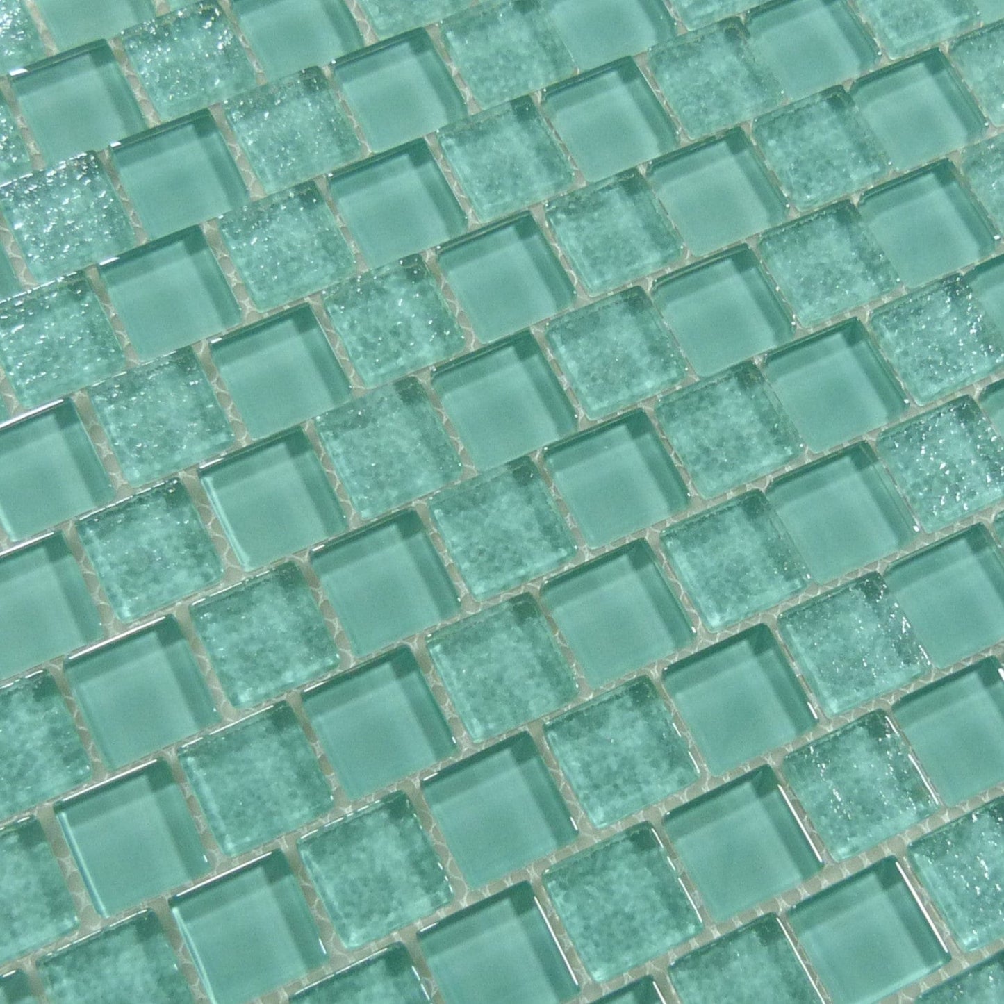 Serenity Aqua 1x1 Offset Glass Tile Quest