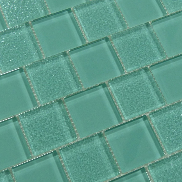 Serenity Aqua 2x2 Offset Glass Tile Quest