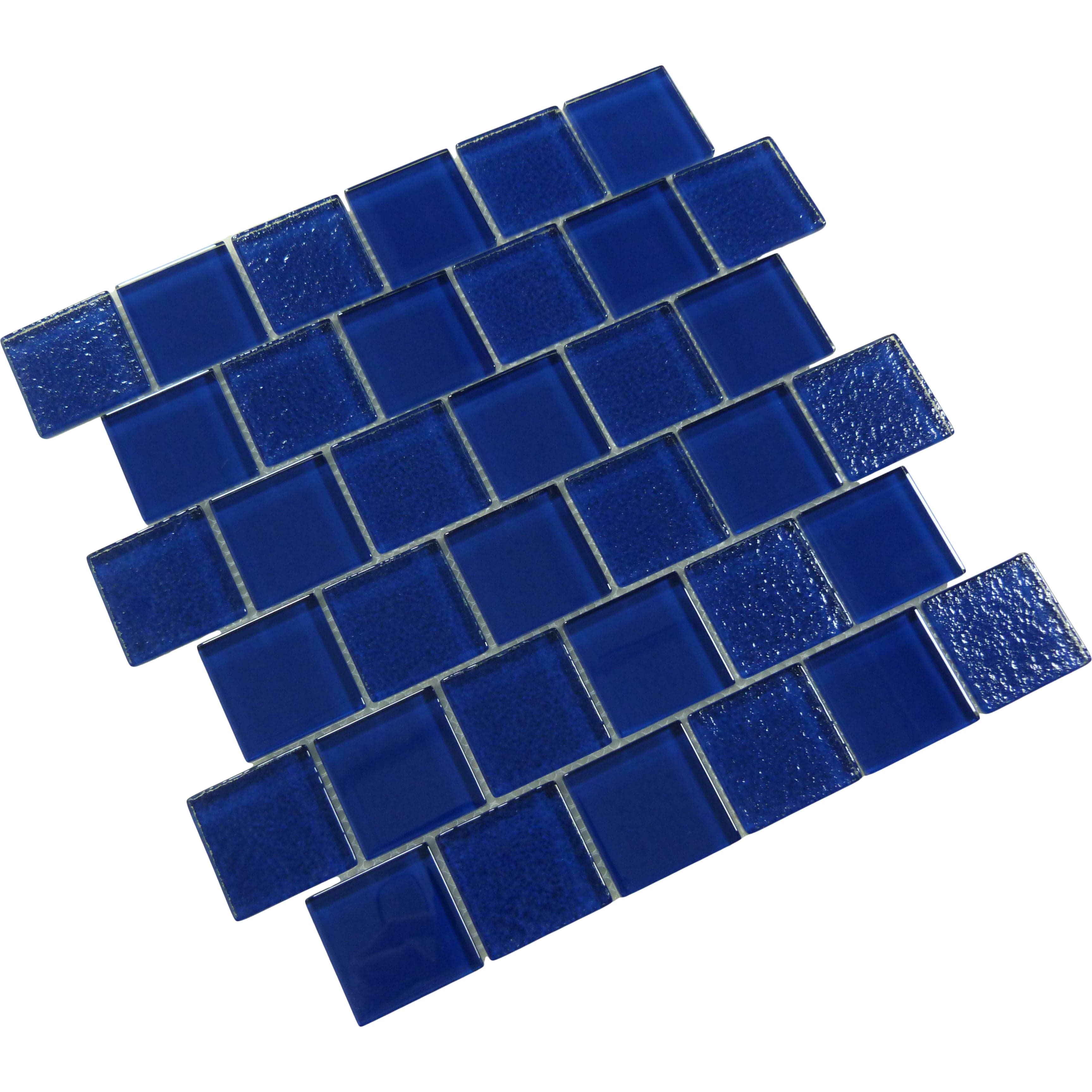 Serenity Blue 2x2 Offset Glass Tile Quest