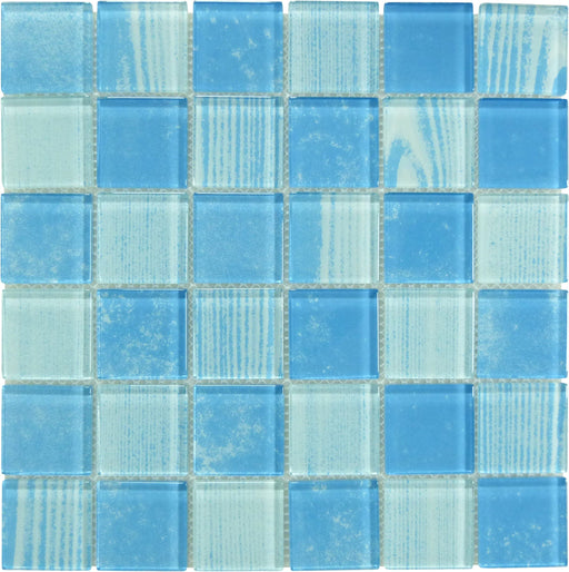 Wave Aqua 2x2 Glossy Glass Tile Quest