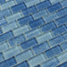 Wave Marine Blue 1x2 Glossy Glass Tile Quest