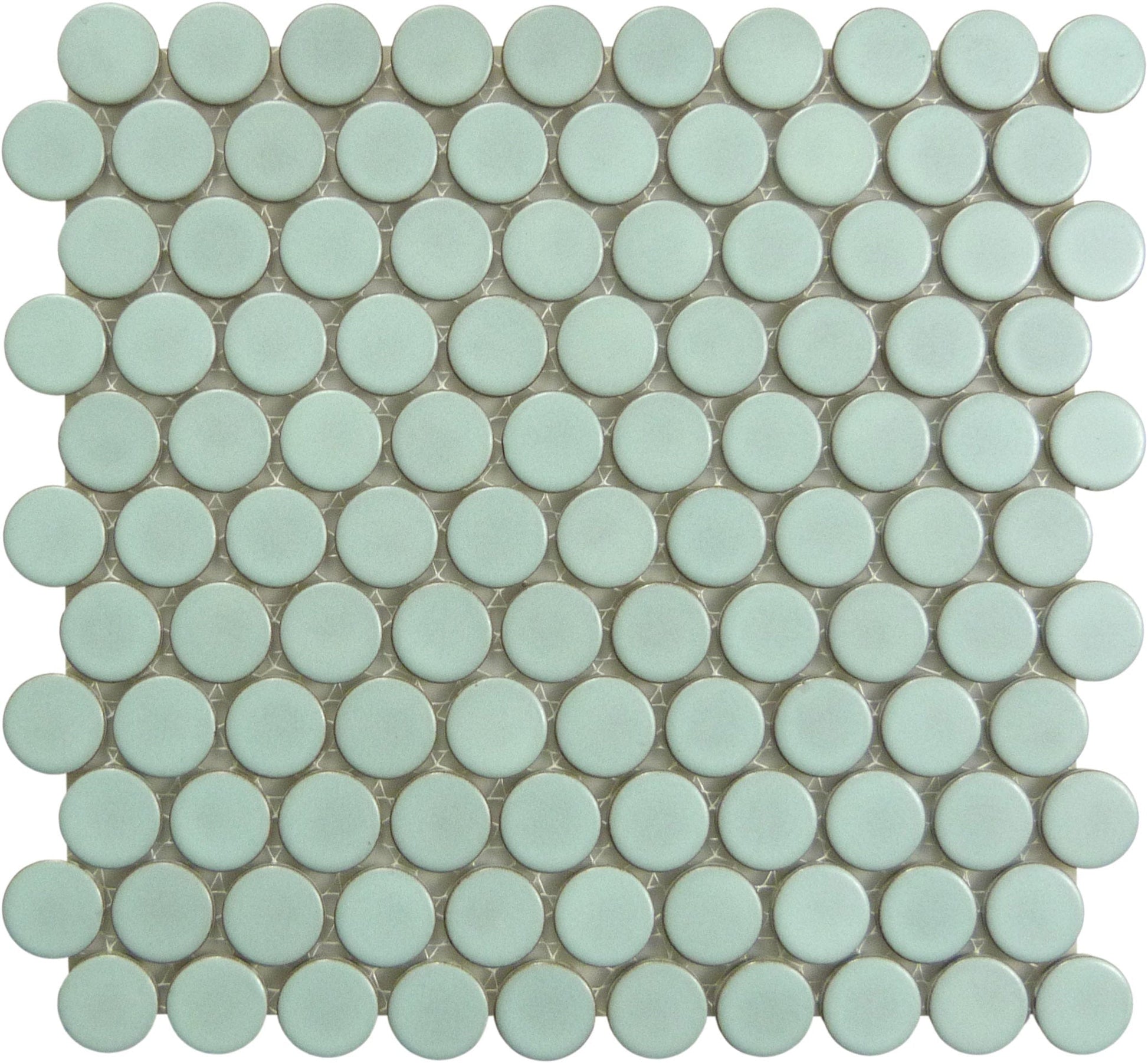 Aqua Penny Round Matte Porcelain Tile Regency