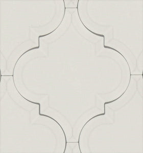 Arabesque Beveled White Porcelain Arabesque Tile Matte ARB-1E