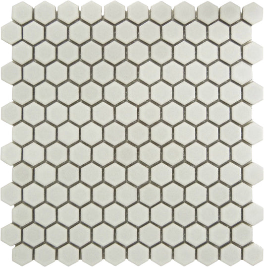 Natura Raincloud Matte Porcelain Hexagon Tile Regency