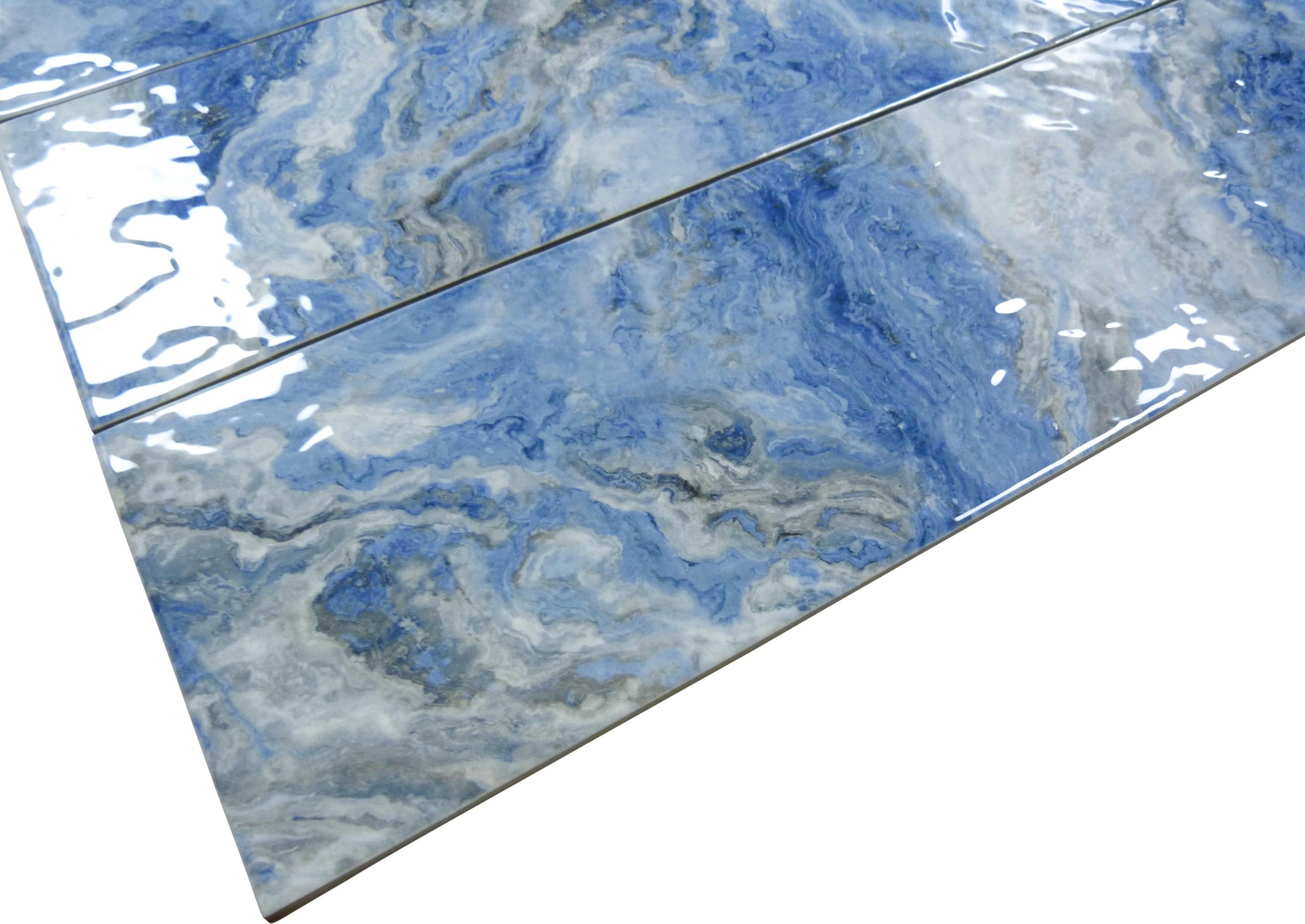 Cloud Cobalt 6x20 Glossy Porcelain Tiles Royal Tile & Stone