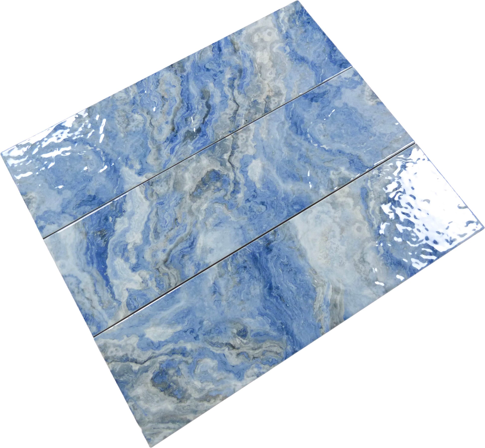 Cloud Cobalt 6x20 Glossy Porcelain Tiles Royal Tile & Stone