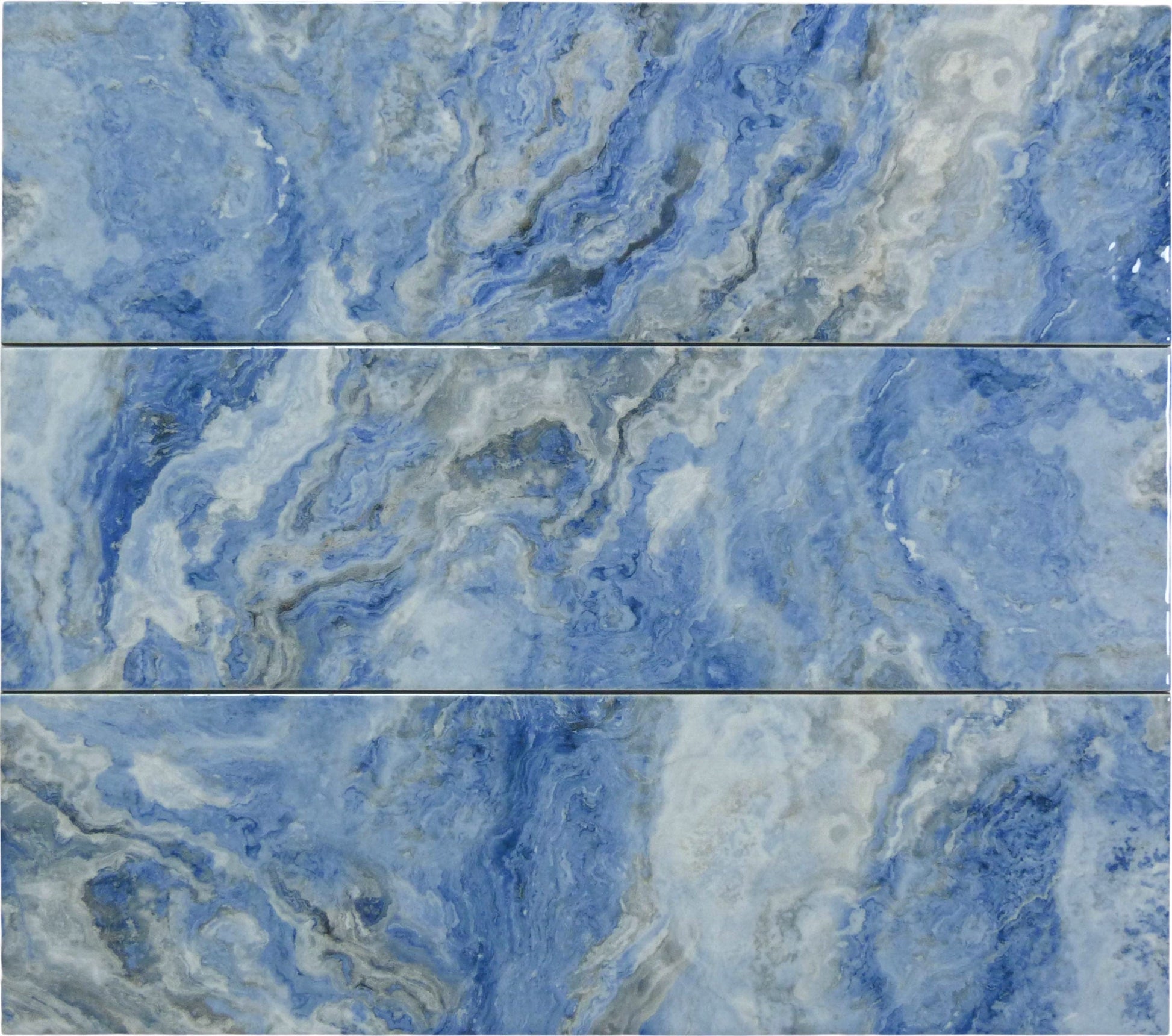 Cloud Cobalt 6x20 Glossy Porcelain Tiles Royal Tile & Stone