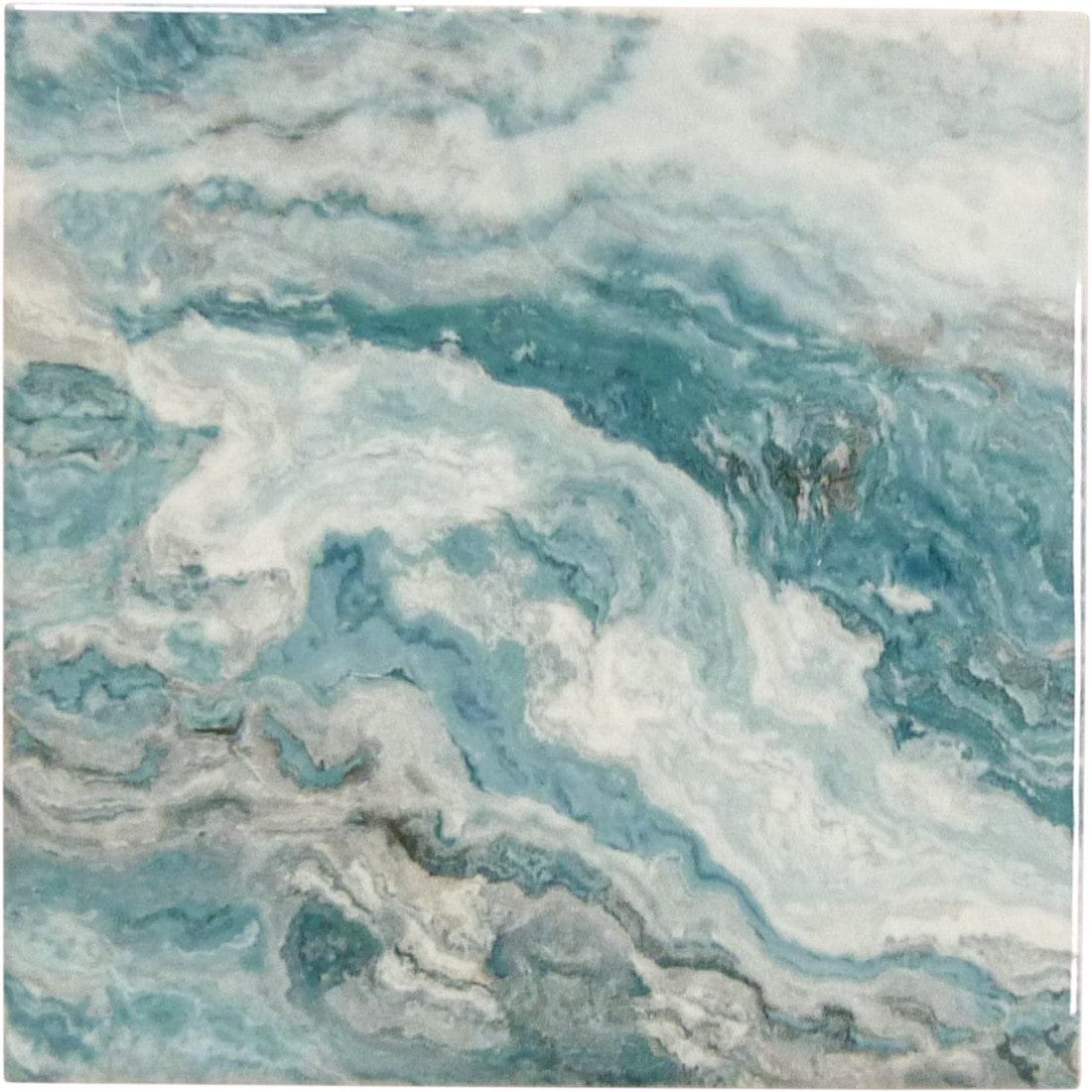Cloud Aqua 6x6 Glossy Porcelain Tiles Royal Tile & Stone