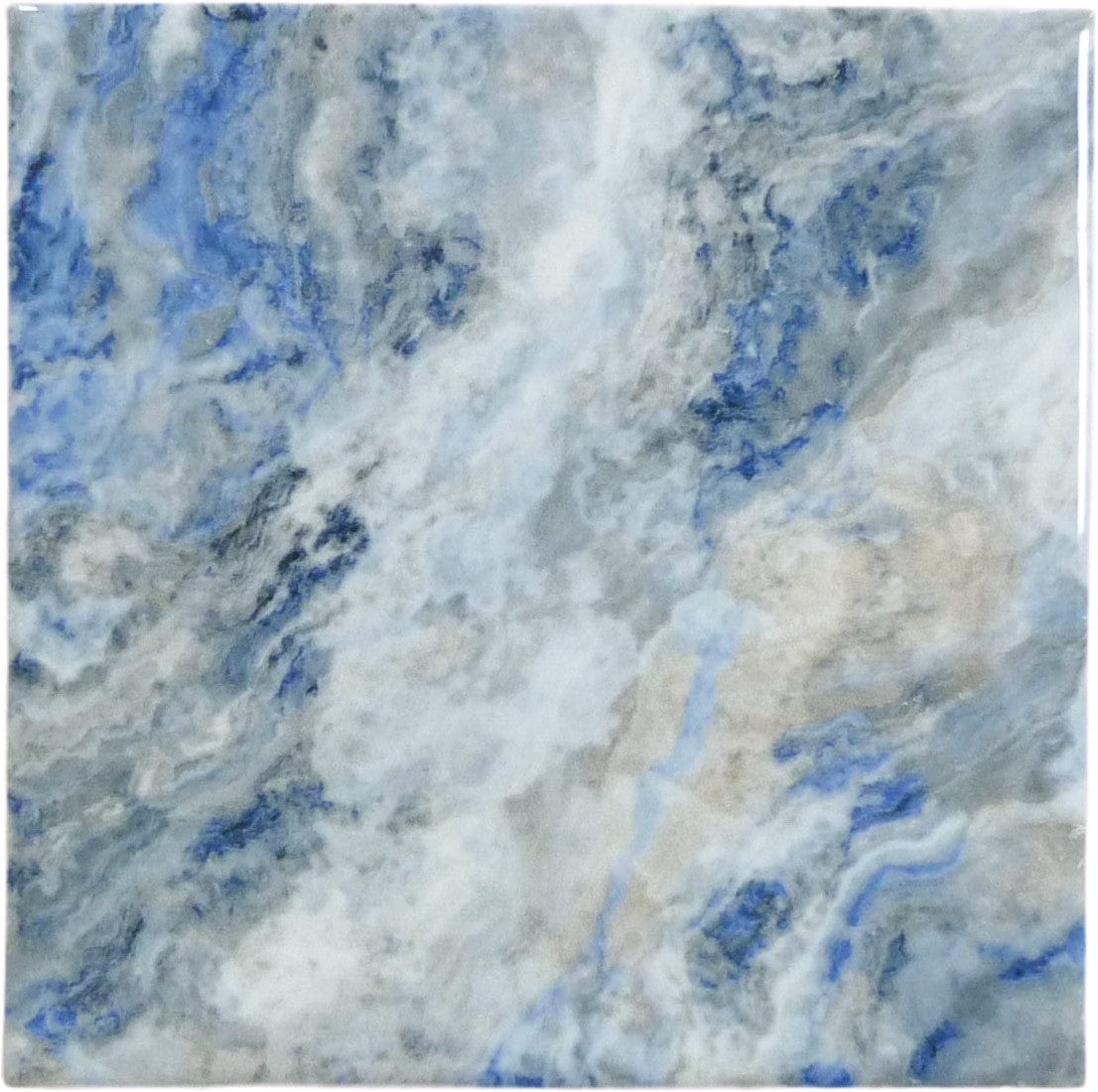 Cloud Cobalt 6x6 Glossy Porcelain Tiles Royal Tile & Stone