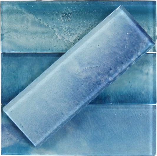 Gemstone Aquamarine 3×9 Glass Tile Royal Tile & Stone