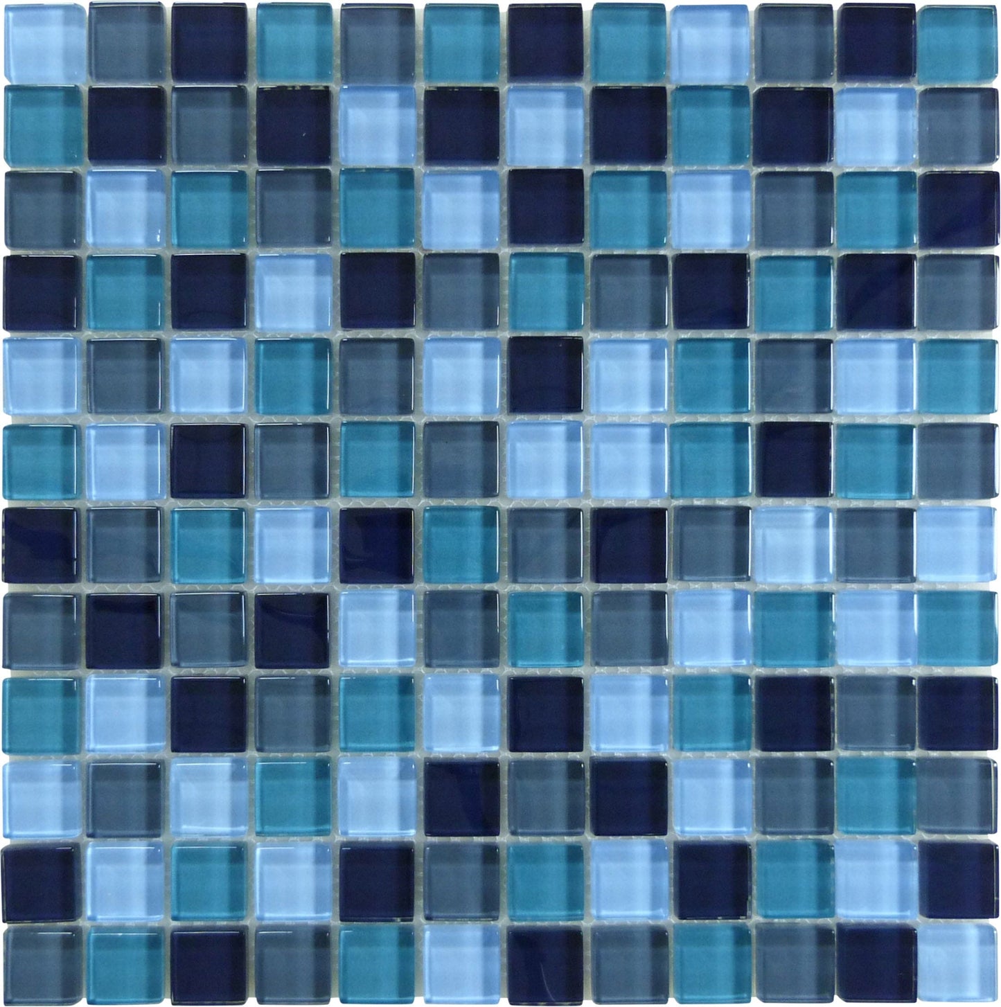 Tahiti Blue 1x1 Glossy Glass Tile Royal Tile & Stone