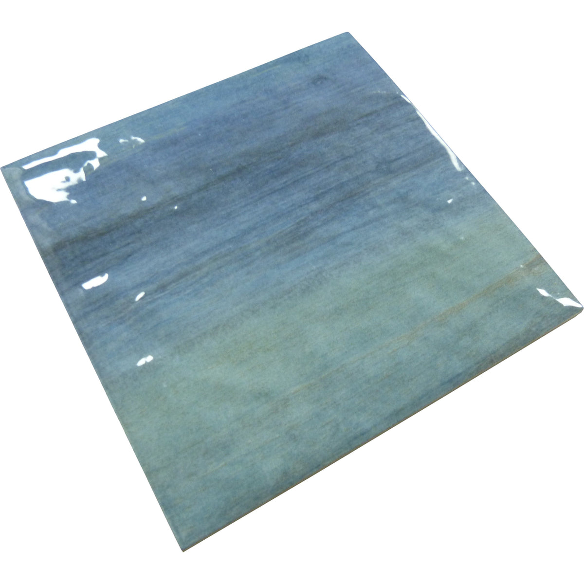 Java Blue Slabs Java Blue 6x6 Glossy Porcelain Tile | Oasis Tile