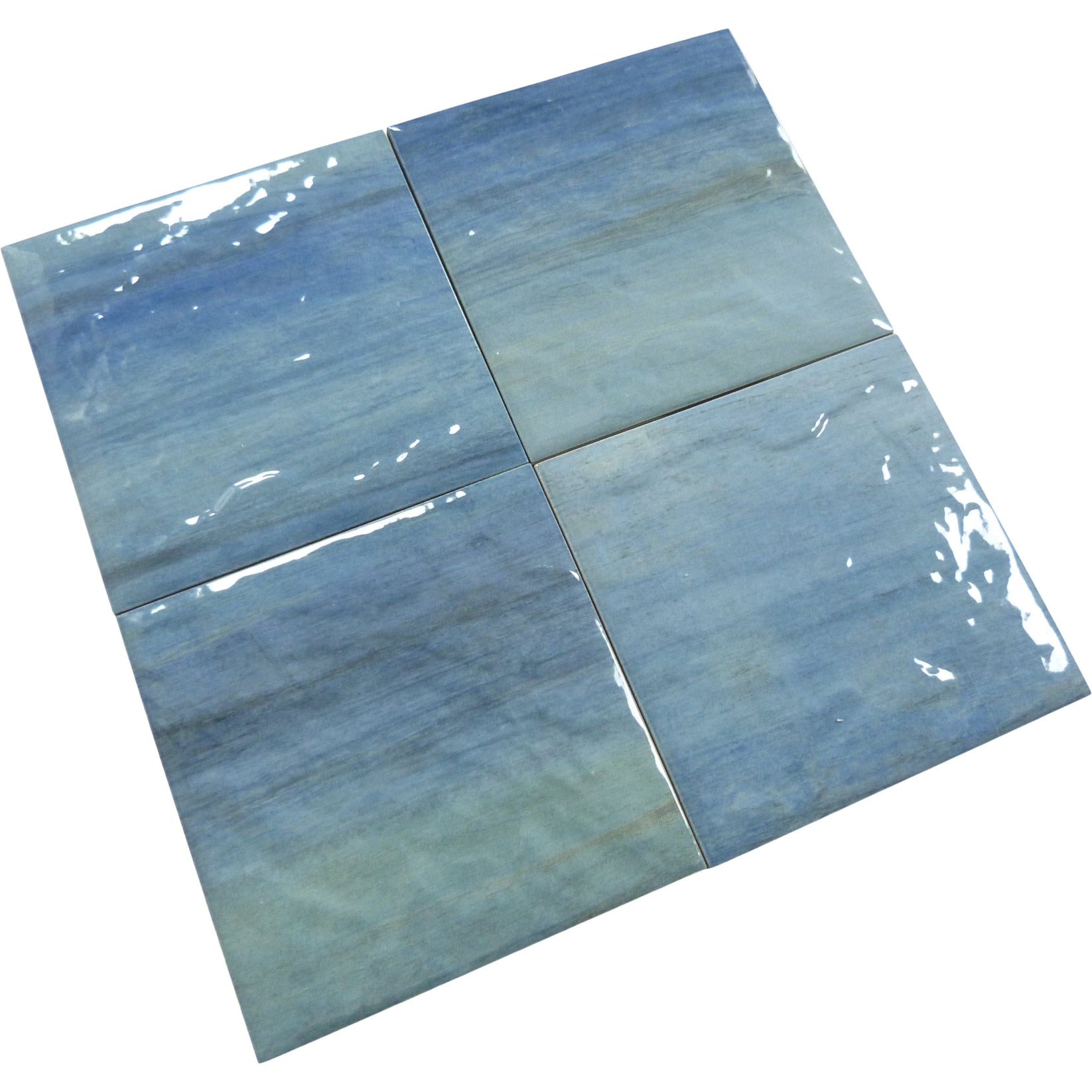 Java Blue Slabs Java Blue 6x6 Glossy Porcelain Tile | Oasis Tile
